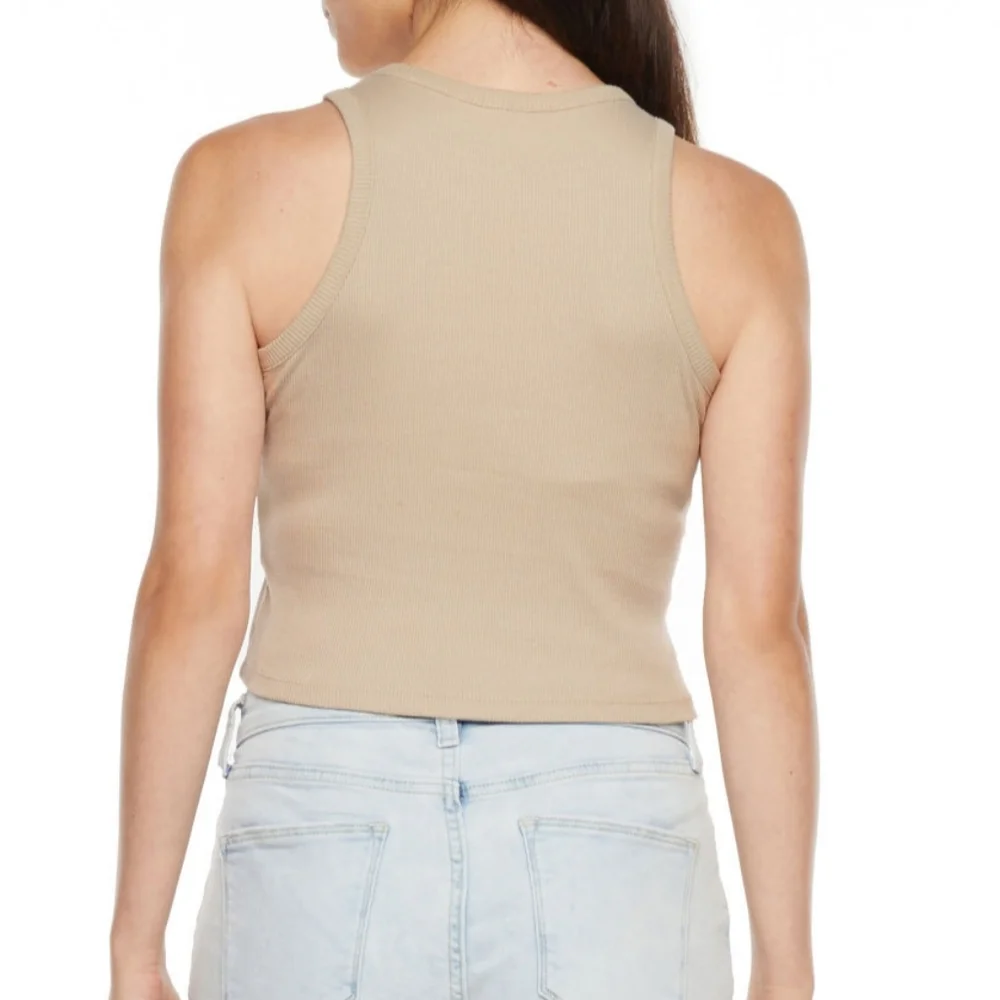 Mighty Fine Juniors Womens Crew Neck Sleeveless Tank Top - Picture 2 of 2